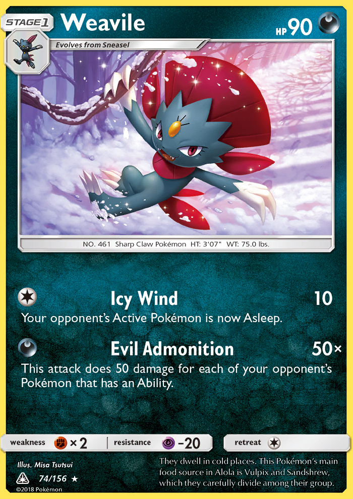 Tcg Jump Featured Card Weavile Pok Mon Crossroads