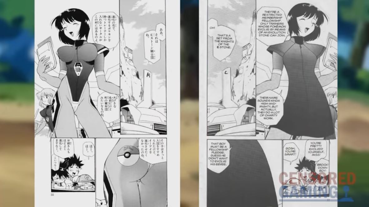 VIDEO: How The Pokémon Manga Is Censored In English.